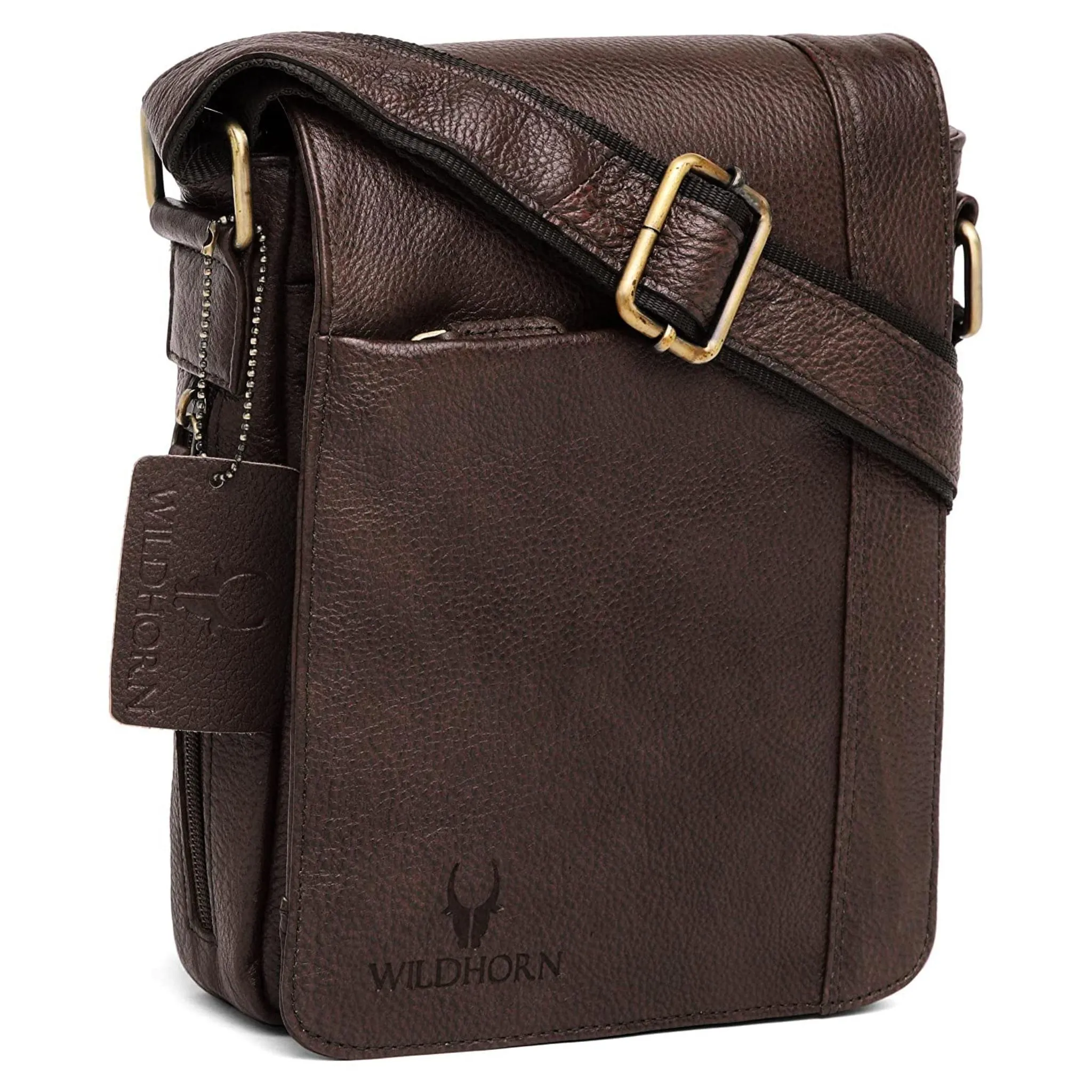 HEMSLEY Leather Sling Bag for Men