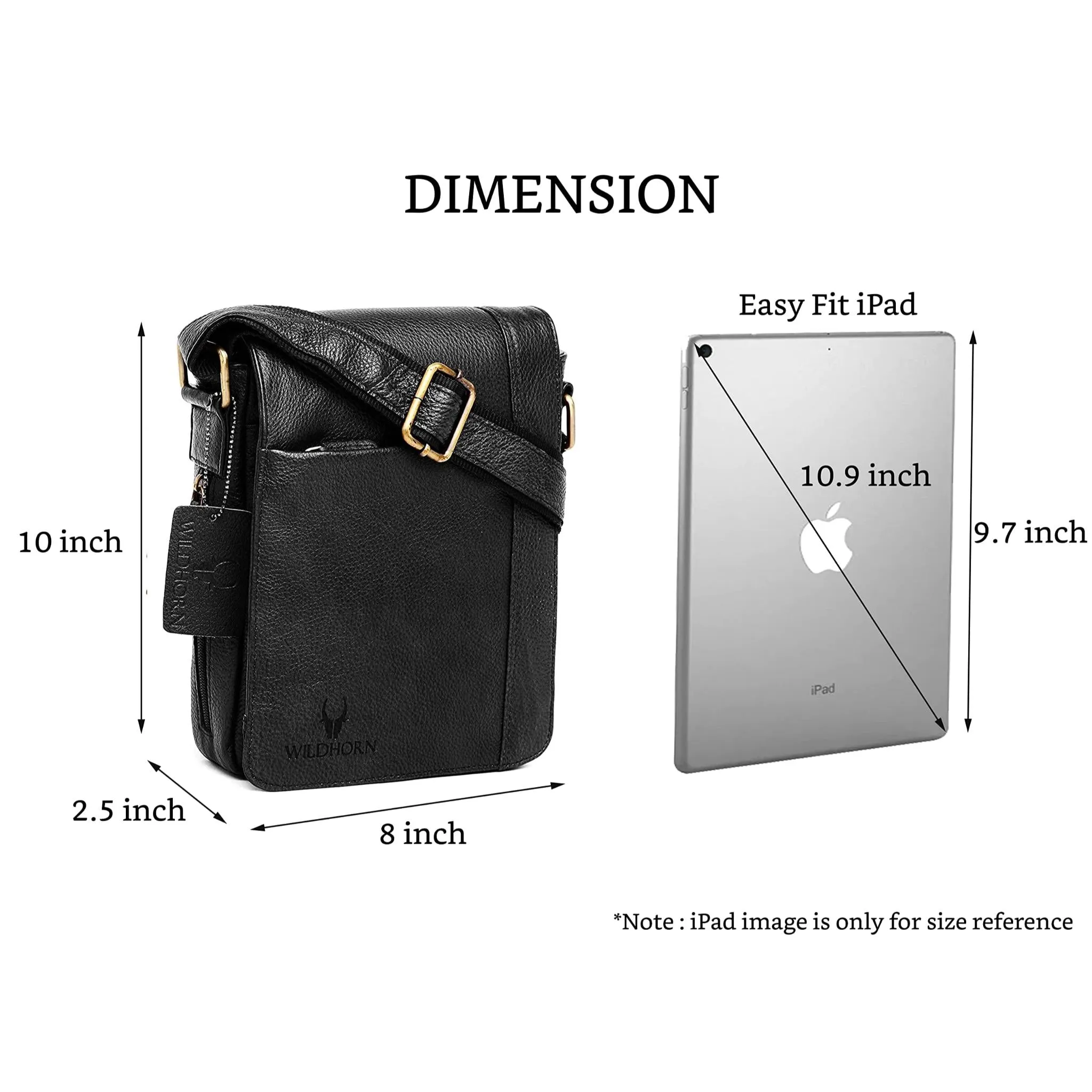 HEMSLEY Leather Sling Bag for Men