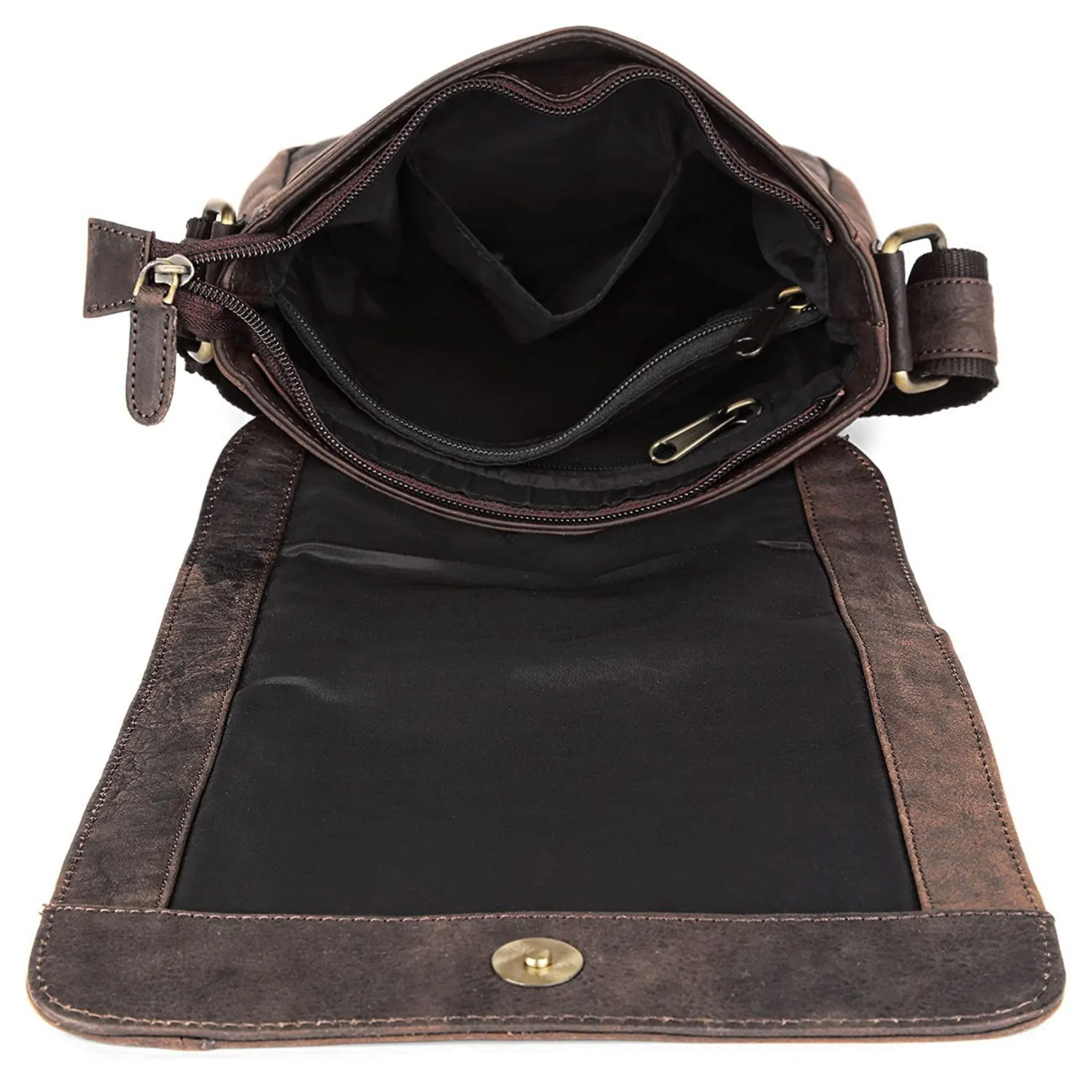 HEMSLEY Leather Sling Bag for Men