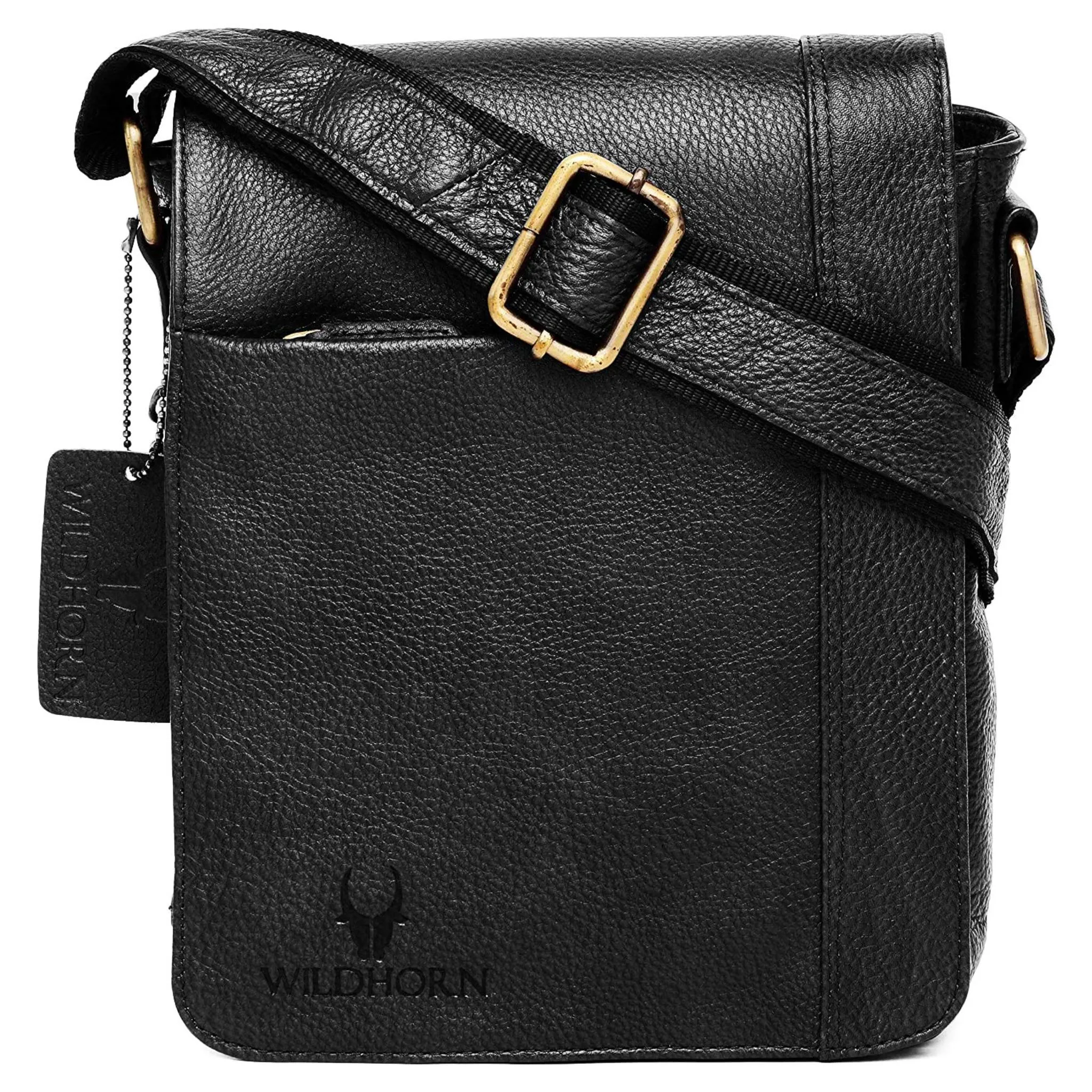 HEMSLEY Leather Sling Bag for Men