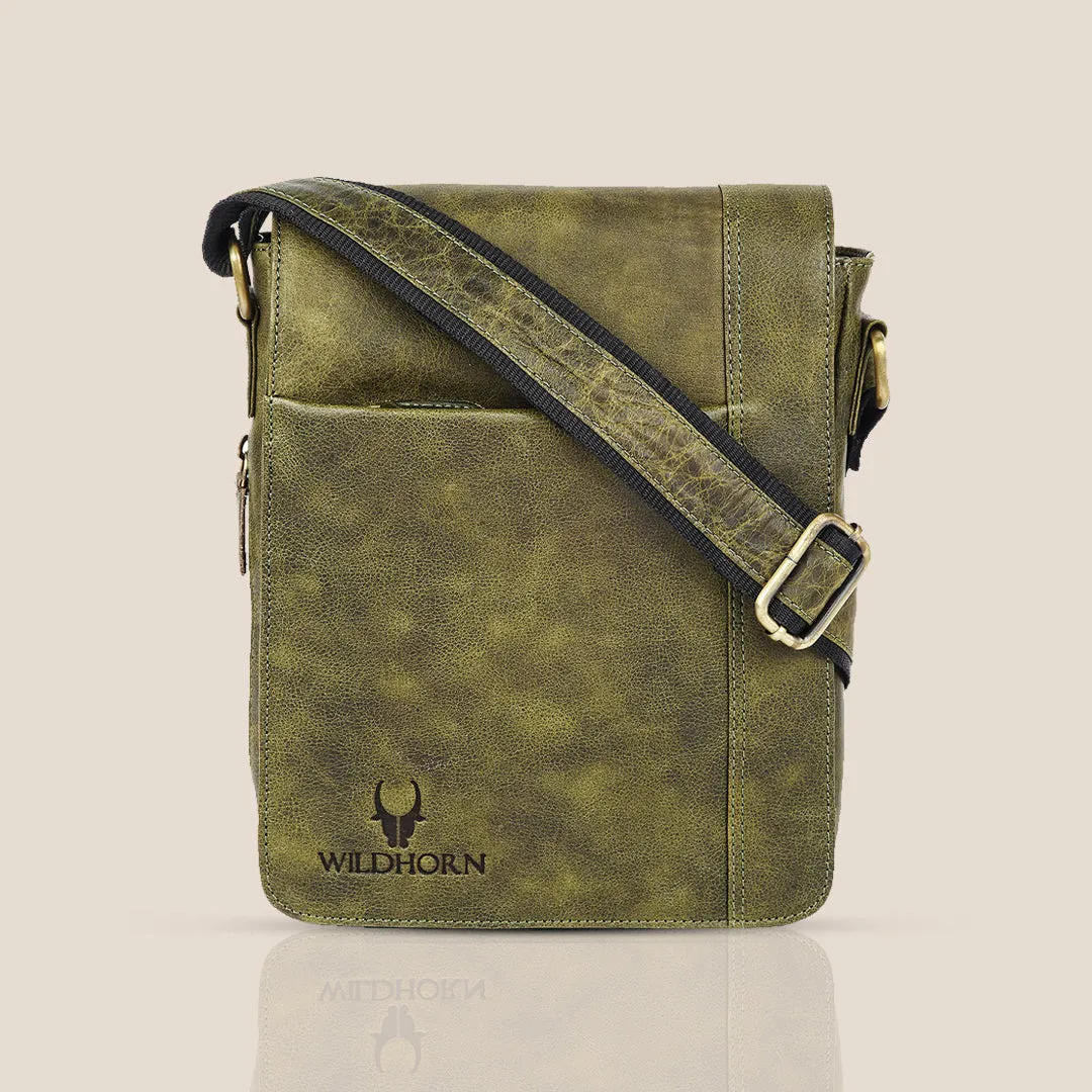 HEMSLEY Leather Sling Bag for Men