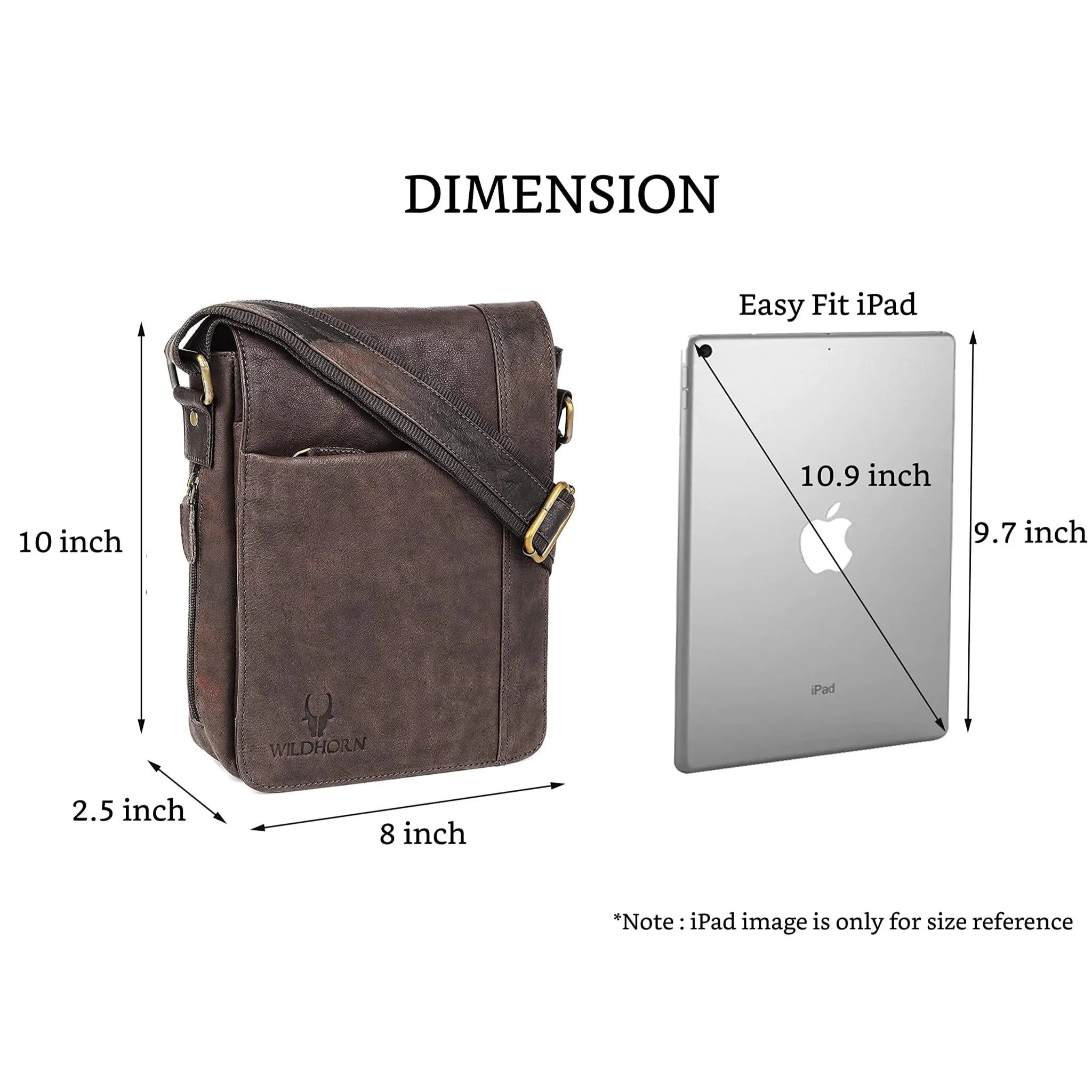 HEMSLEY Leather Sling Bag for Men