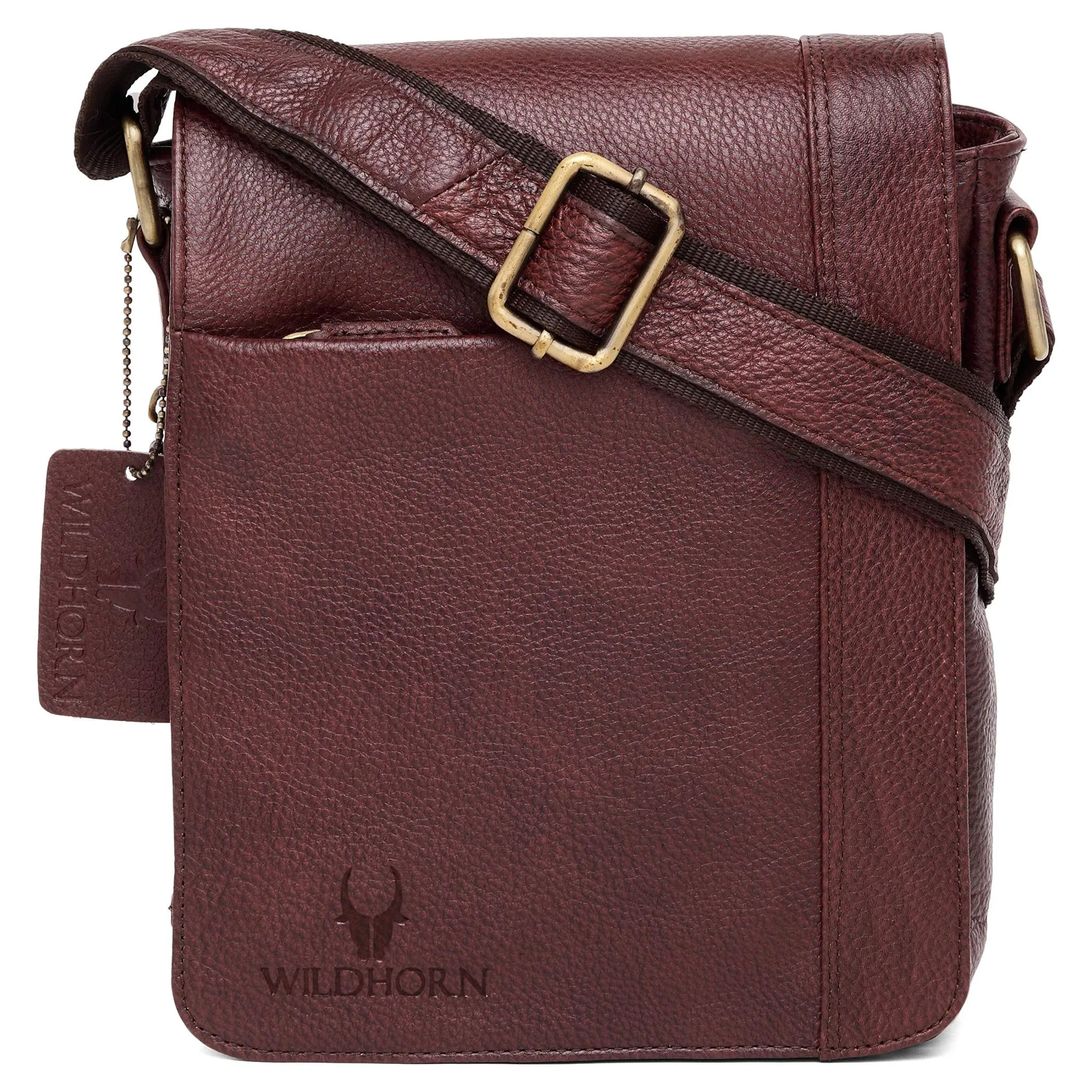 HEMSLEY Leather Sling Bag for Men