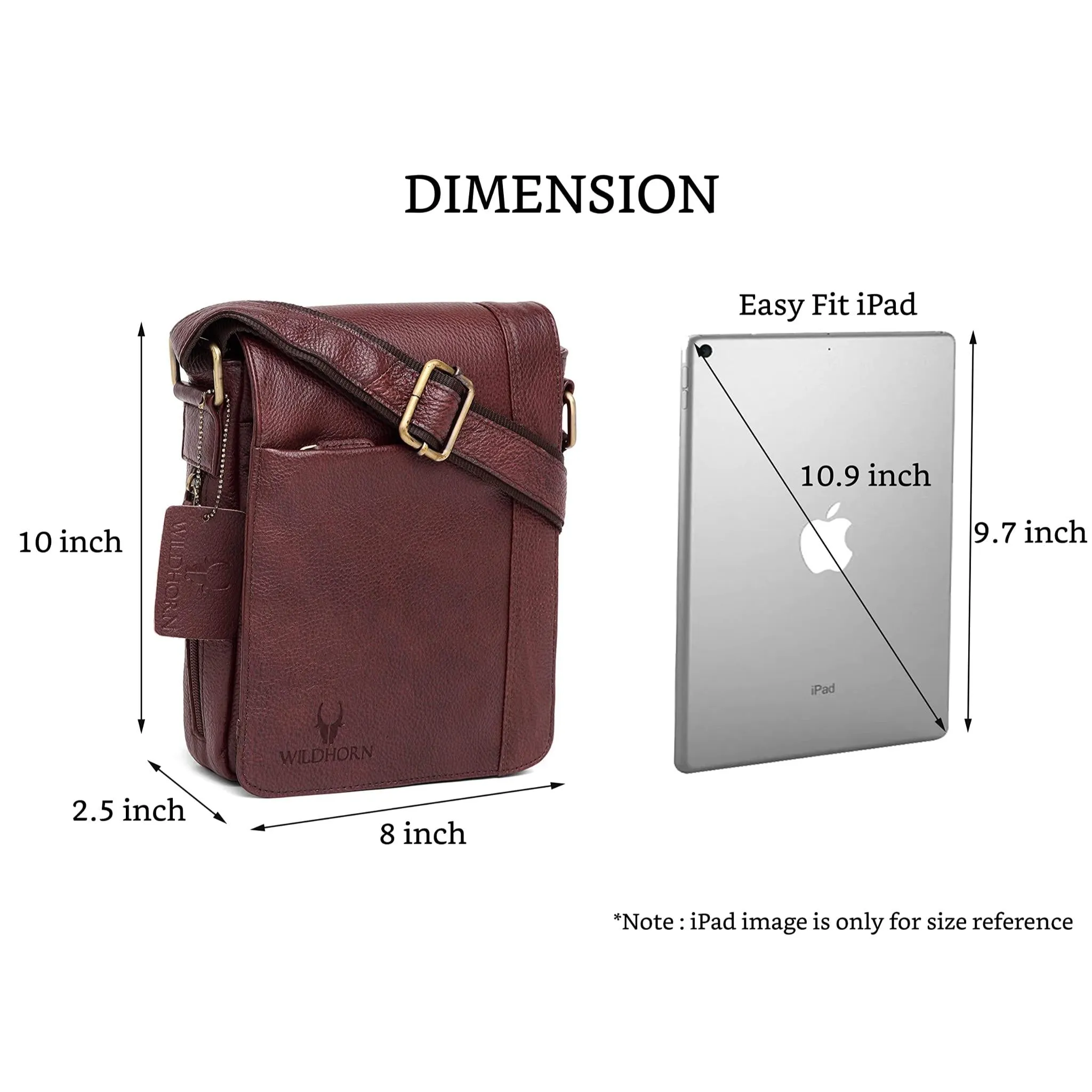 HEMSLEY Leather Sling Bag for Men