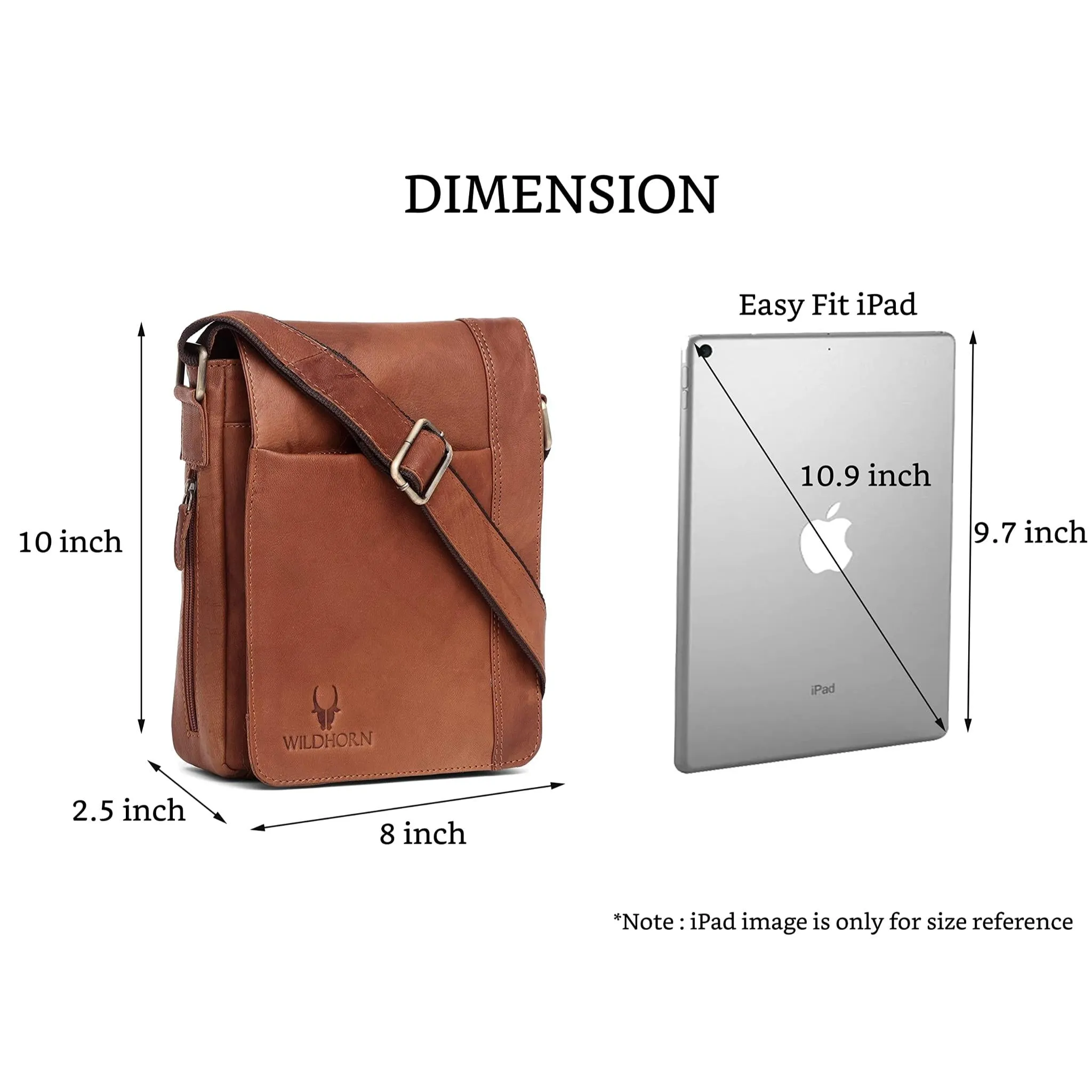 HEMSLEY Leather Sling Bag for Men