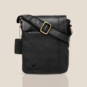HEMSLEY Leather Sling Bag for Men