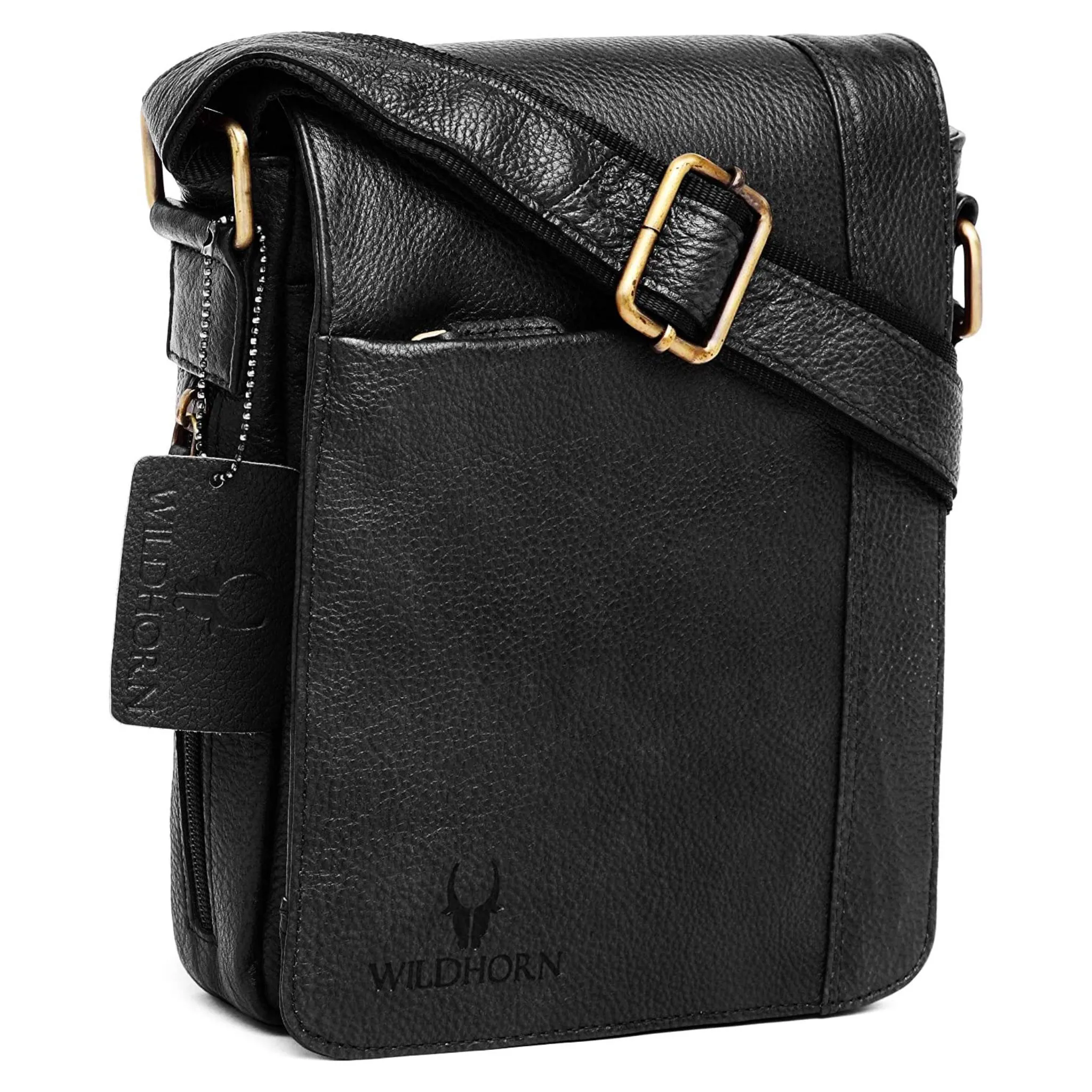 HEMSLEY Leather Sling Bag for Men