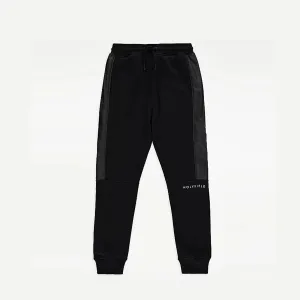 HF - Kids 'Black'  Panelled Fleece Jogger Trouser HF756