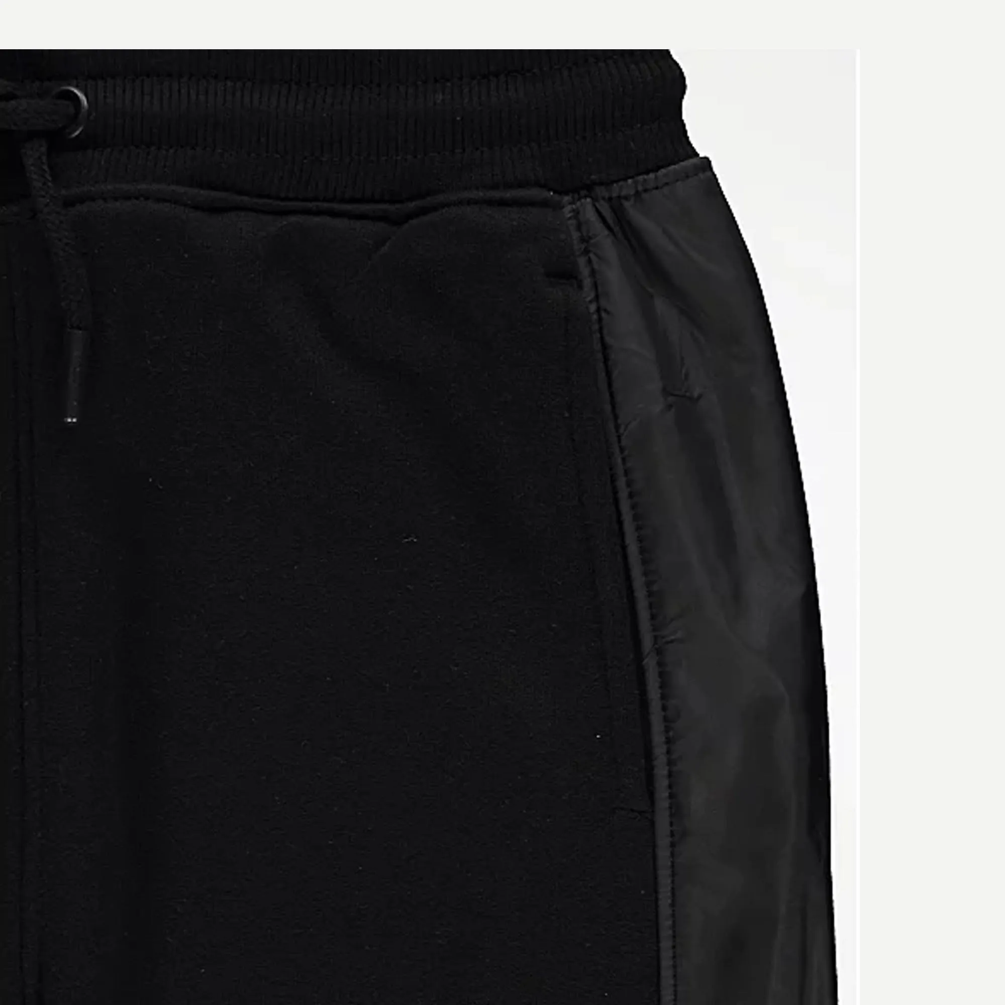 HF - Kids 'Black'  Panelled Fleece Jogger Trouser HF756