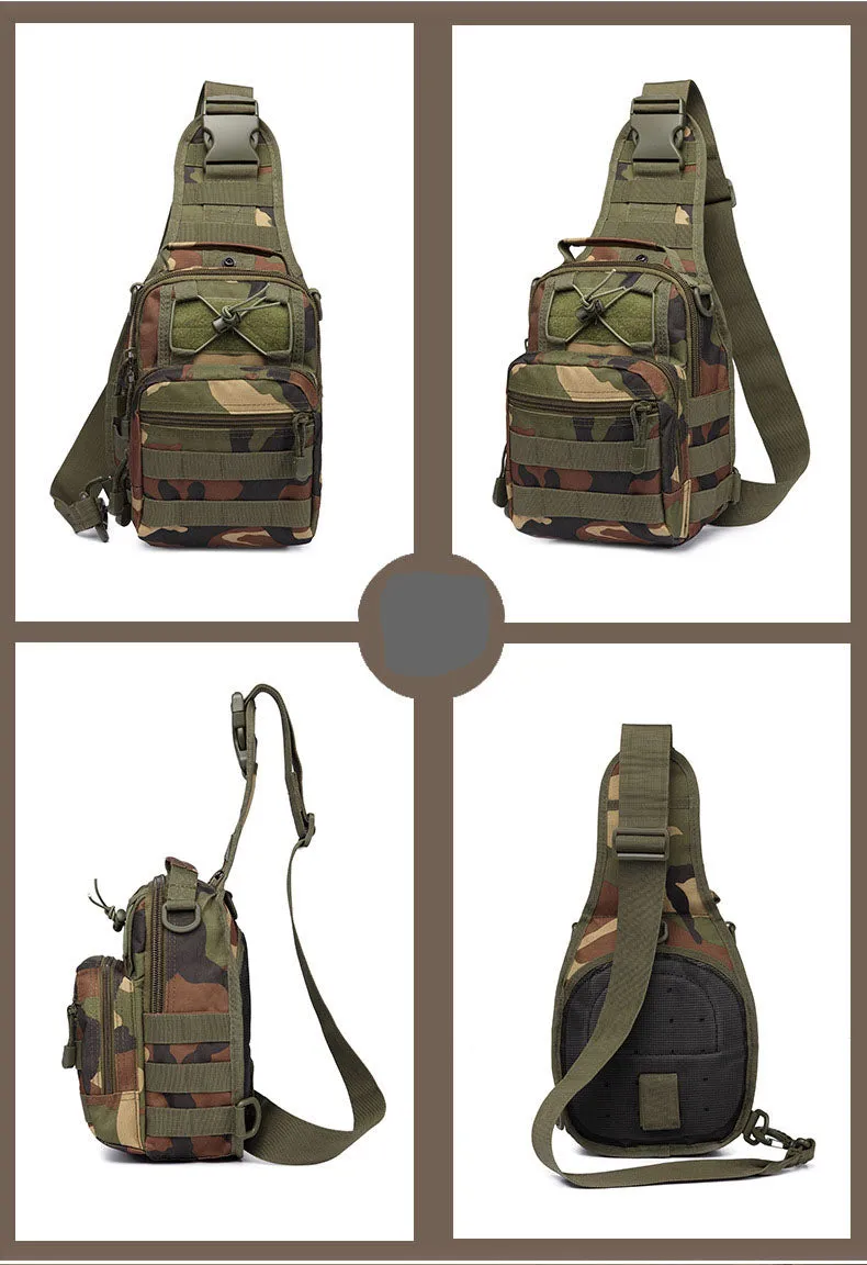 Hiking Trekking Backpack Sports Climbing Shoulder Bags Tactical Camping Hunting Daypack Fishing Outdoor Military Shoulder Bag