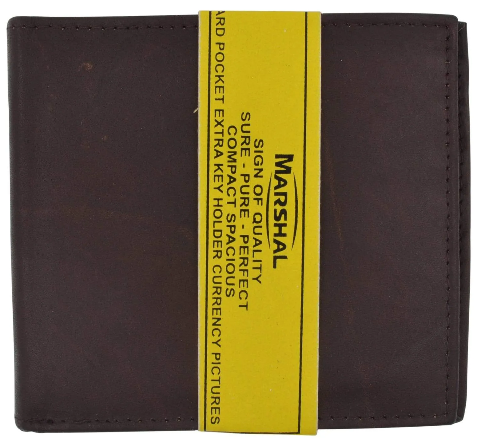 Hipster Genuine Leather Bifold Middle ID Flap Wallet 1501