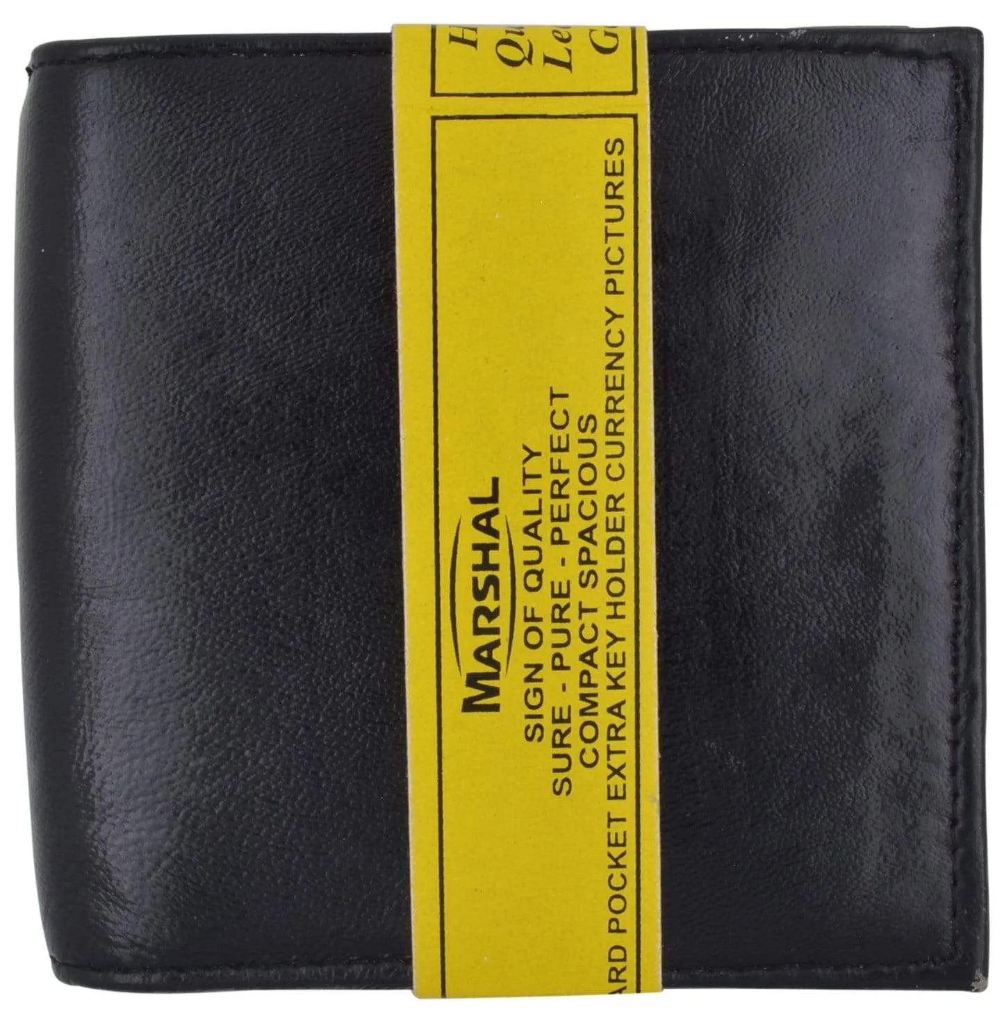 Hipster Genuine Leather Bifold Middle ID Flap Wallet 1501