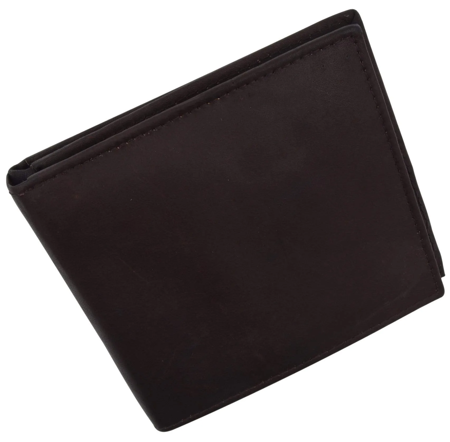 Hipster Genuine Leather Bifold Middle ID Flap Wallet 1501