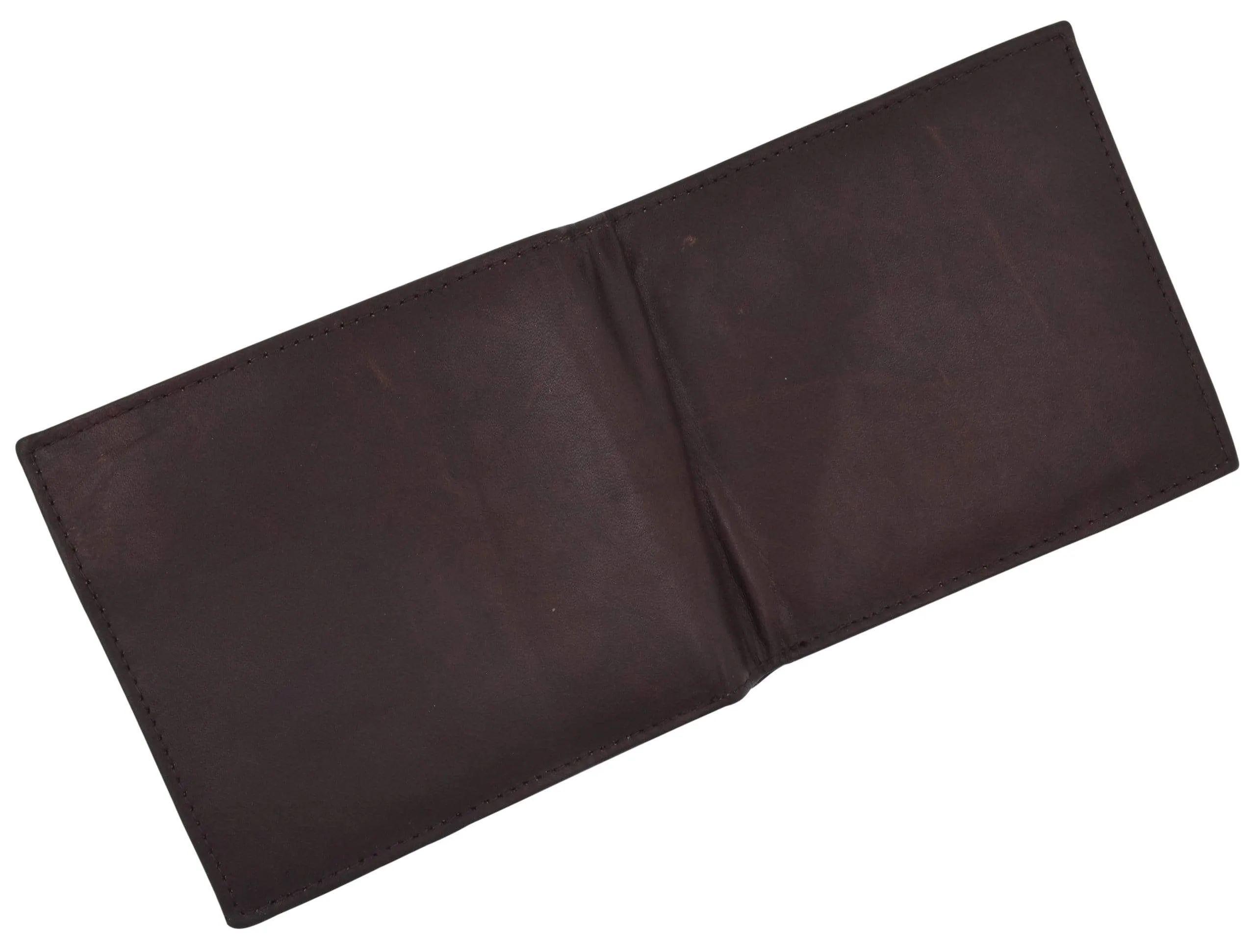 Hipster Genuine Leather Bifold Middle ID Flap Wallet 1501