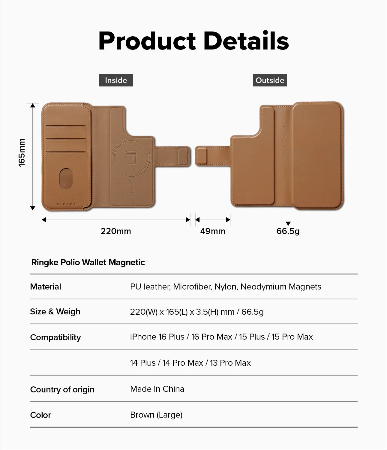 iPhone Pro Max & Plus MagSafe Cover | Folio Wallet Magnetic