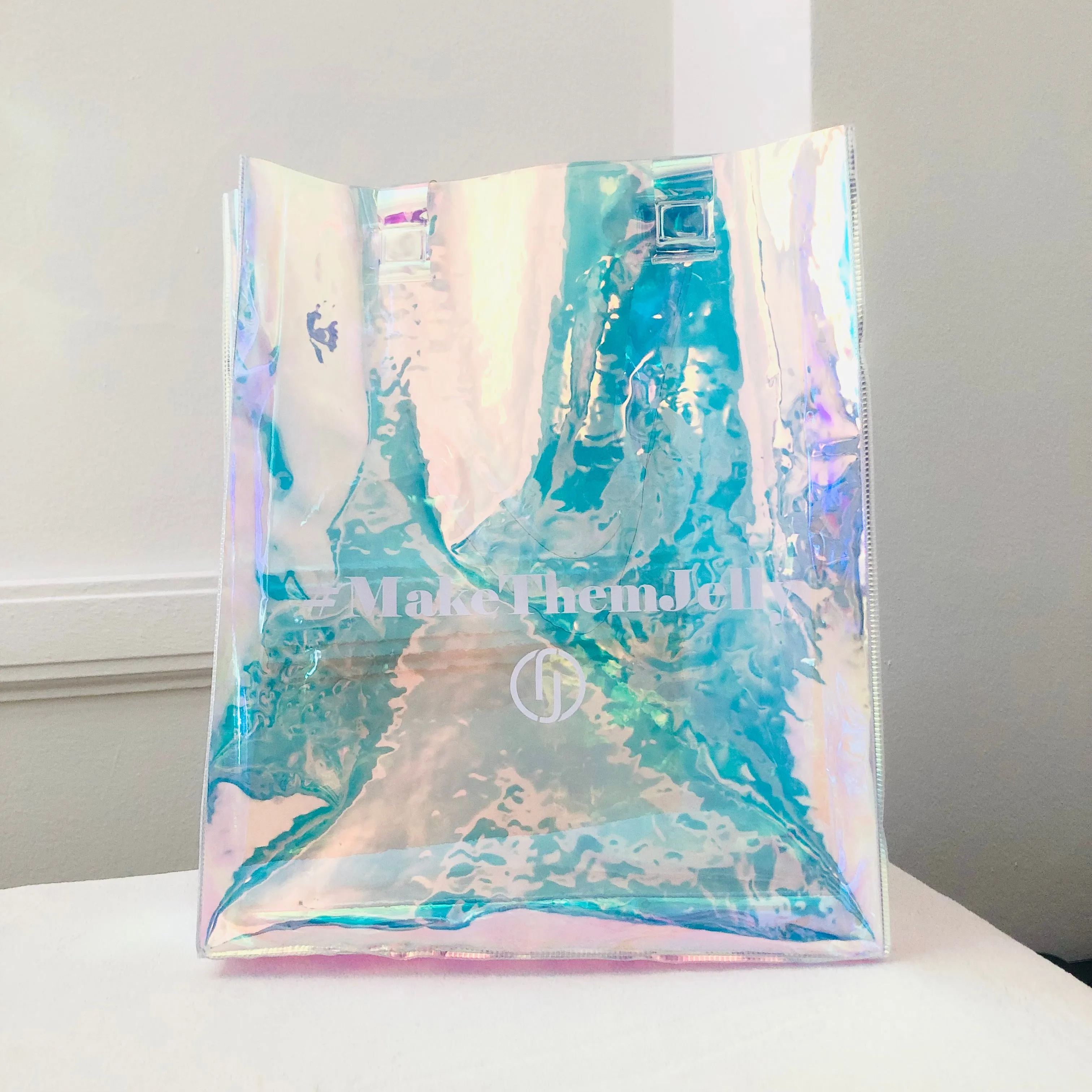 Jelly Jeans LIMITED EDITION Make them Jelly Iridiscent Tote Bag Large