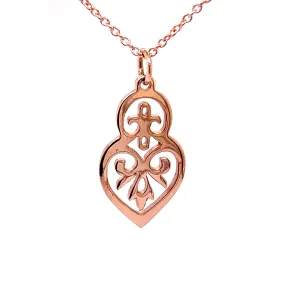 Jewel Rose Gold Filagree Bauble Pendant