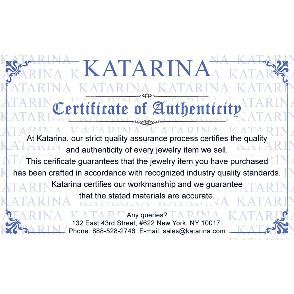 KATARINA Baguette Cut Diamond J Hoop Earrings (3/4 cttw)