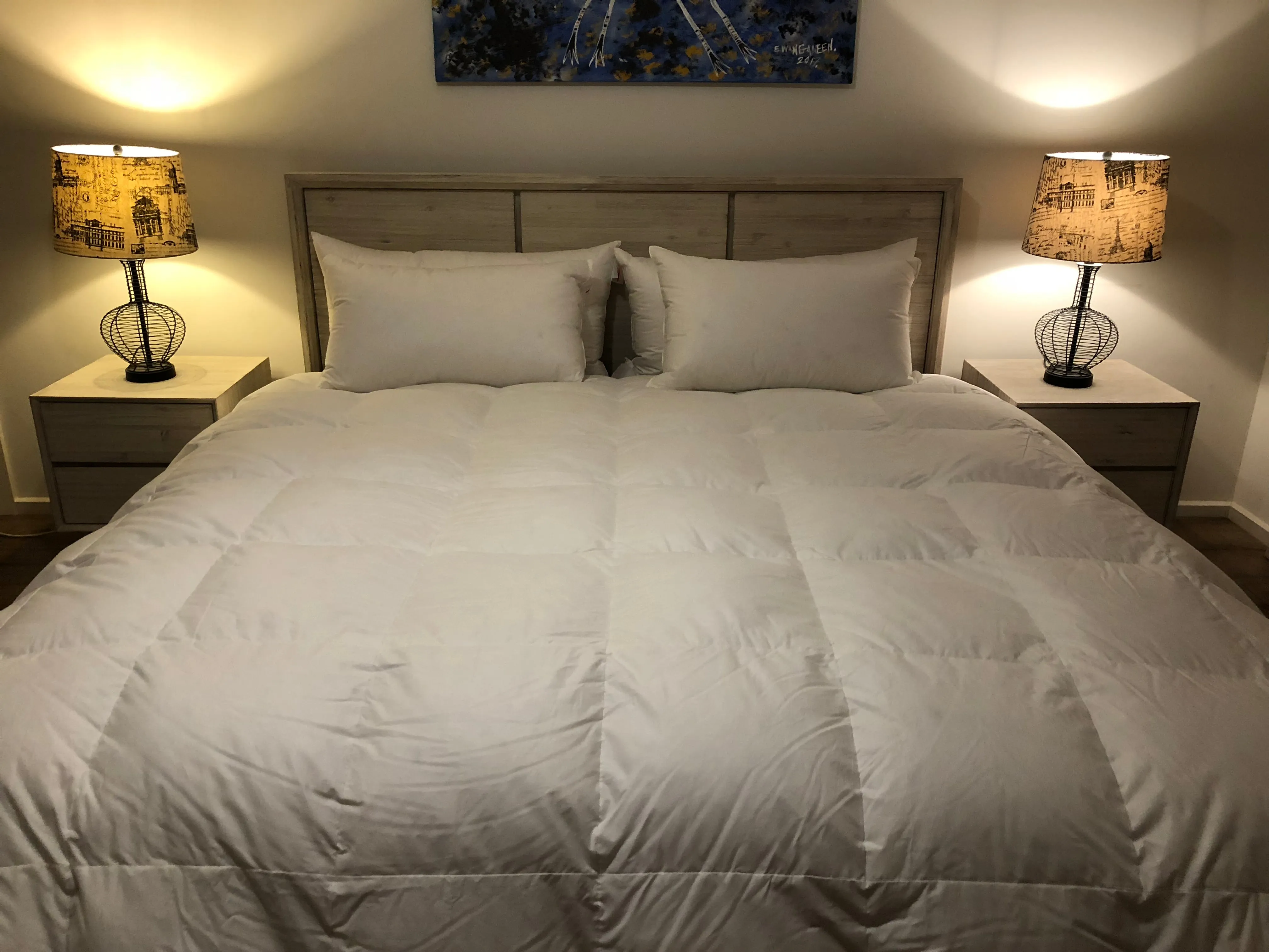 King Size Quilt Baffle Boxed 95% White Premium Polish Mother Goose Down 3 Blanket Warmth 900 Fill Power