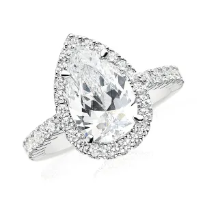 KISS Sterling Silver Cubic Zirconia Ring