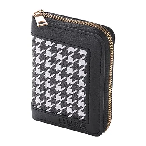 Kuber Industries Card Holder Wallet for Men Women|Debit Credit Card Holder|Wallet for Id, Visiting Card, Buisness Card|Zipper Closure Wallet|White (Pack of 2)