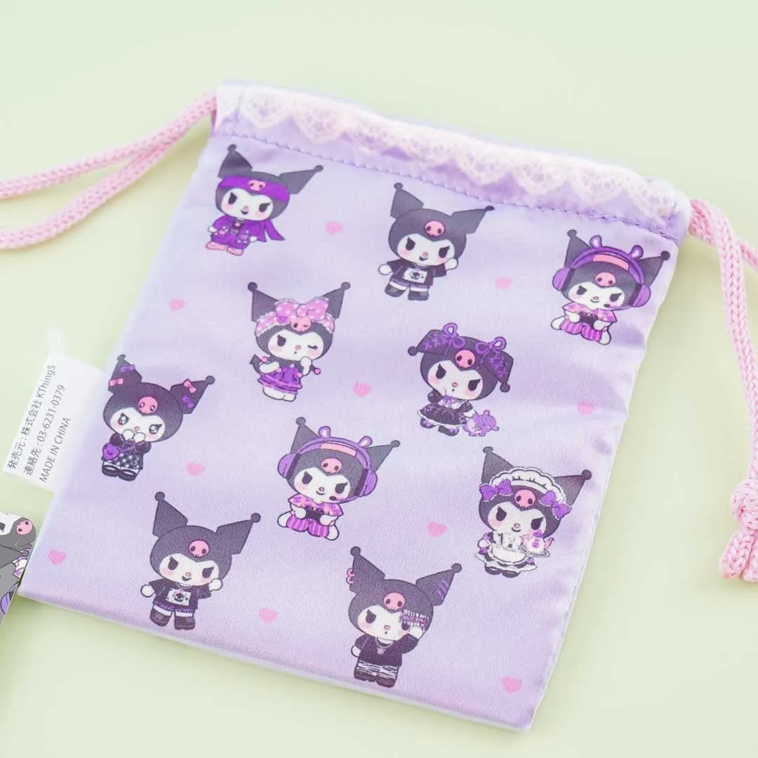 Kuromi Lolita Mini Drawstring Pouch