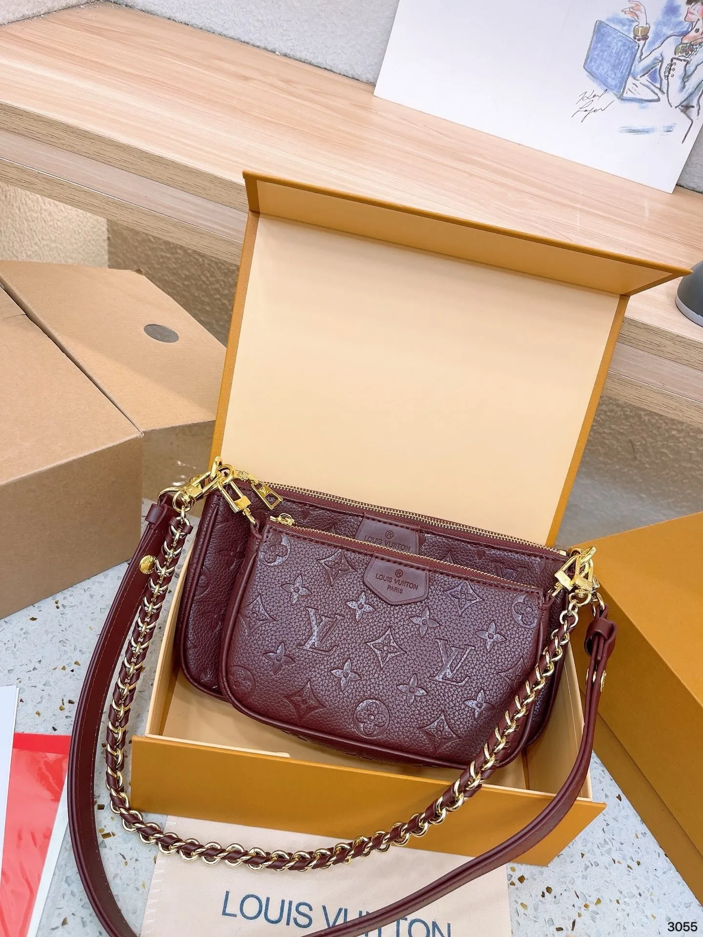 LB898 Multi Pochette Accessoires / 9.8 x 5.7 x 1.8 inches