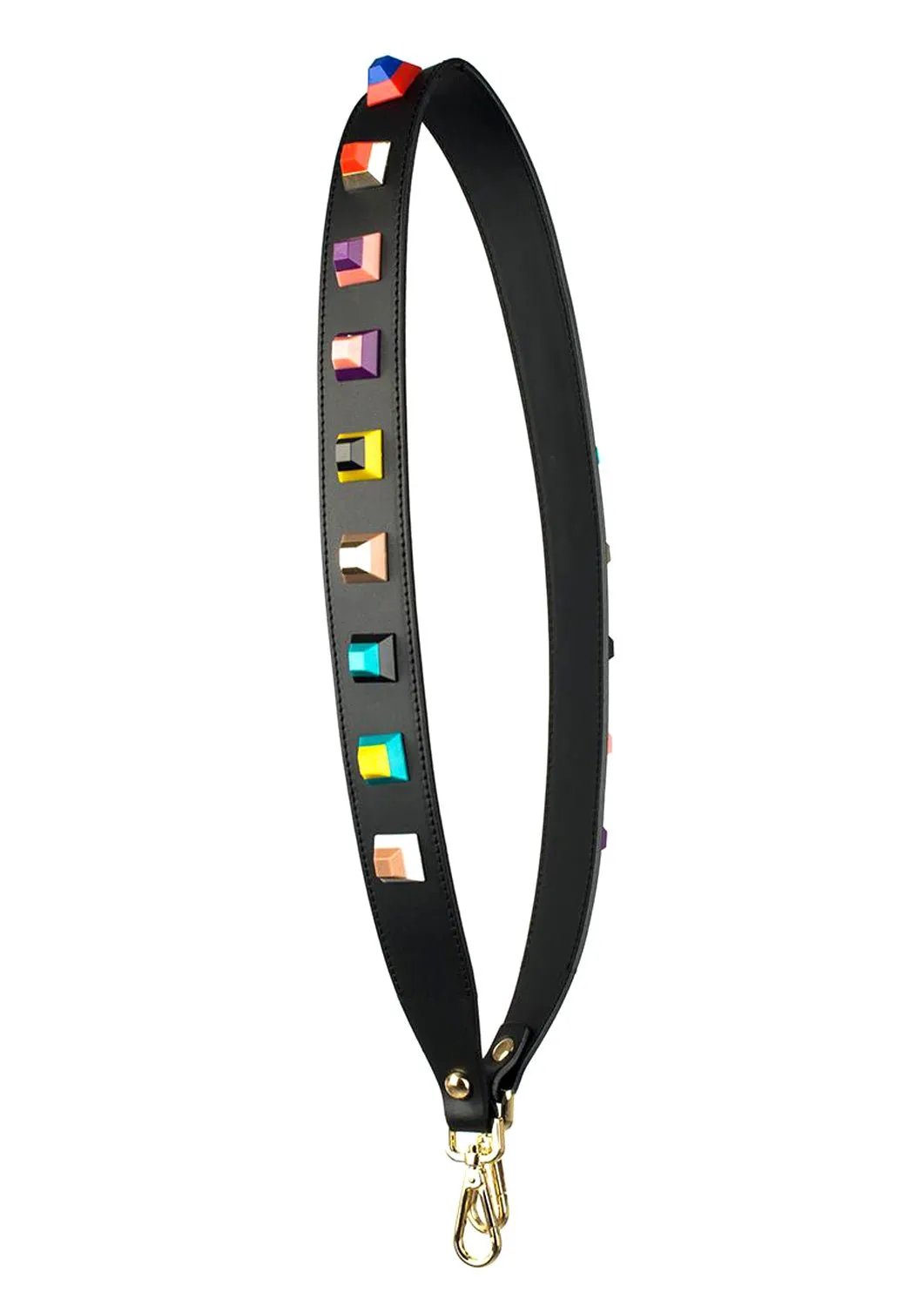 Leather Studded Purse Strap.