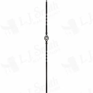 LIH-HOL1BASK44 — Single Basket Iron Baluster (1/2" Square Hollow)