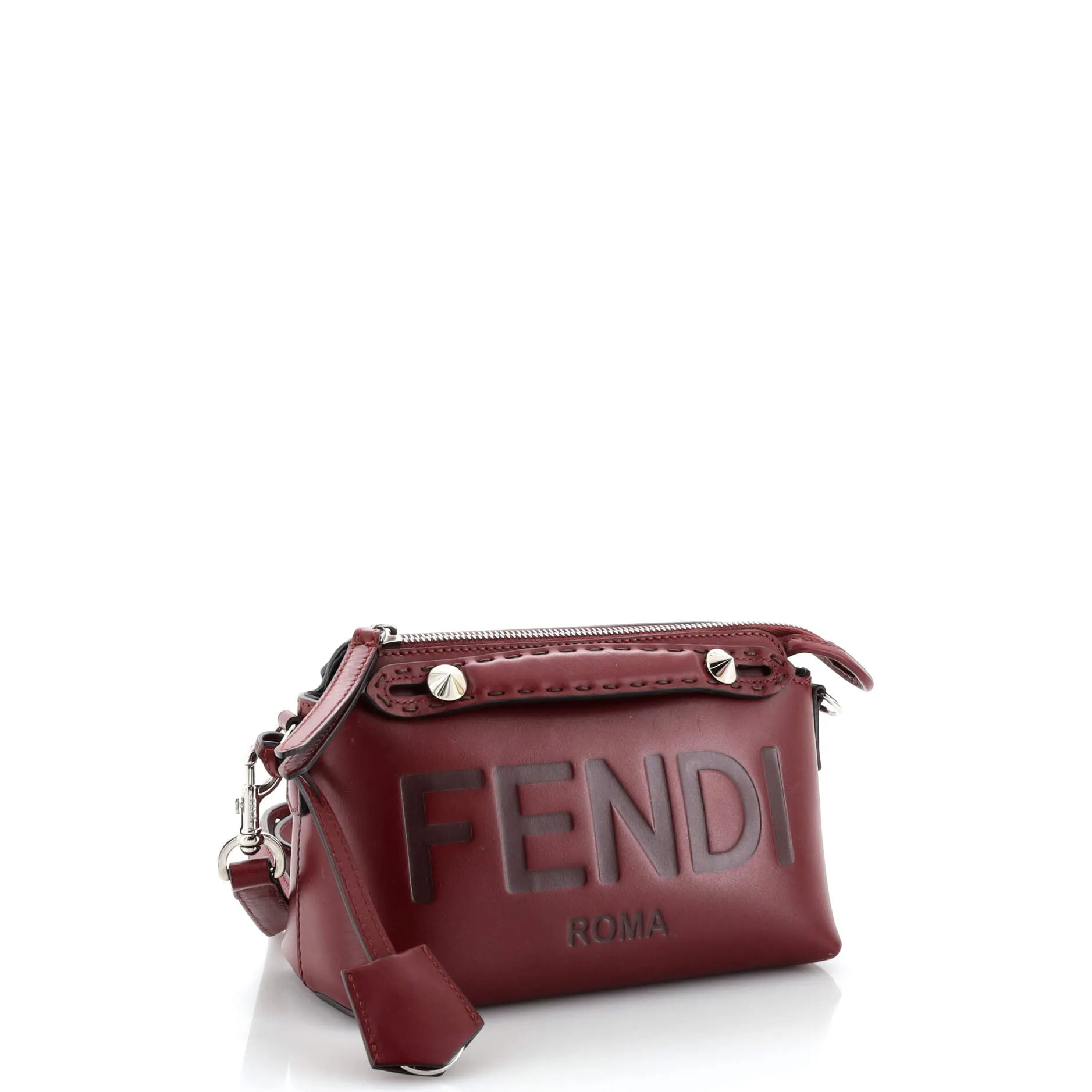 Logo By The Way Satchel Embossed Leather Mini