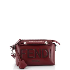 Logo By The Way Satchel Embossed Leather Mini