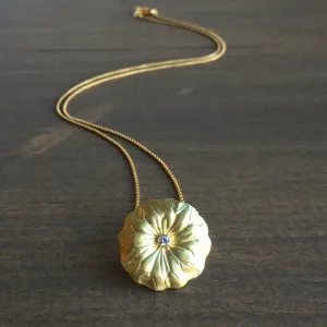 Lotus Pendant with Diamond