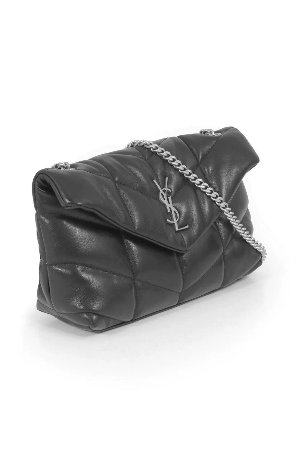 LOULOU MINI PUFFER BAG | STORM/SILVER