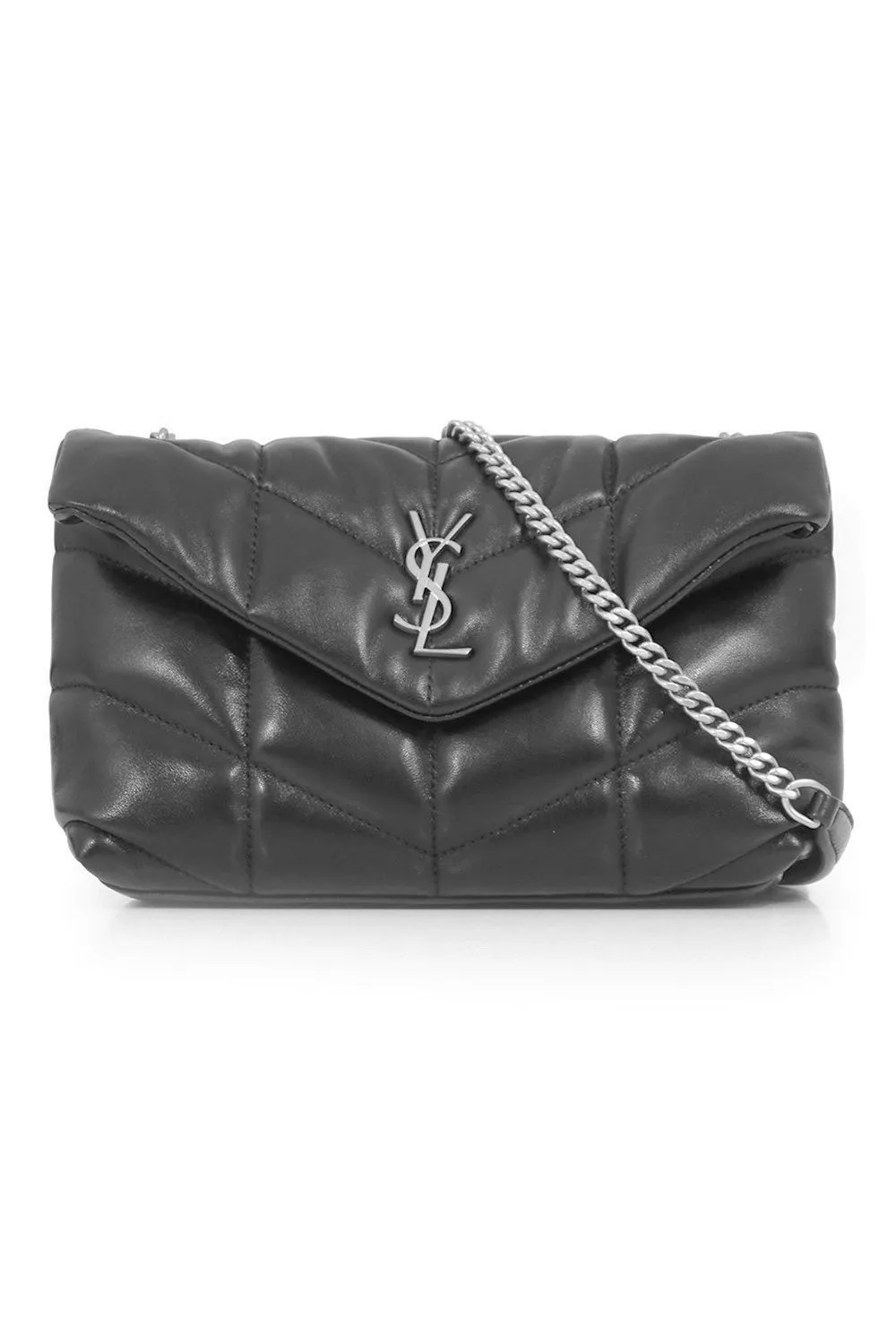 LOULOU MINI PUFFER BAG | STORM/SILVER