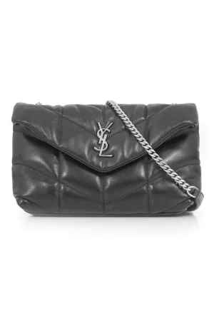 LOULOU MINI PUFFER BAG | STORM/SILVER