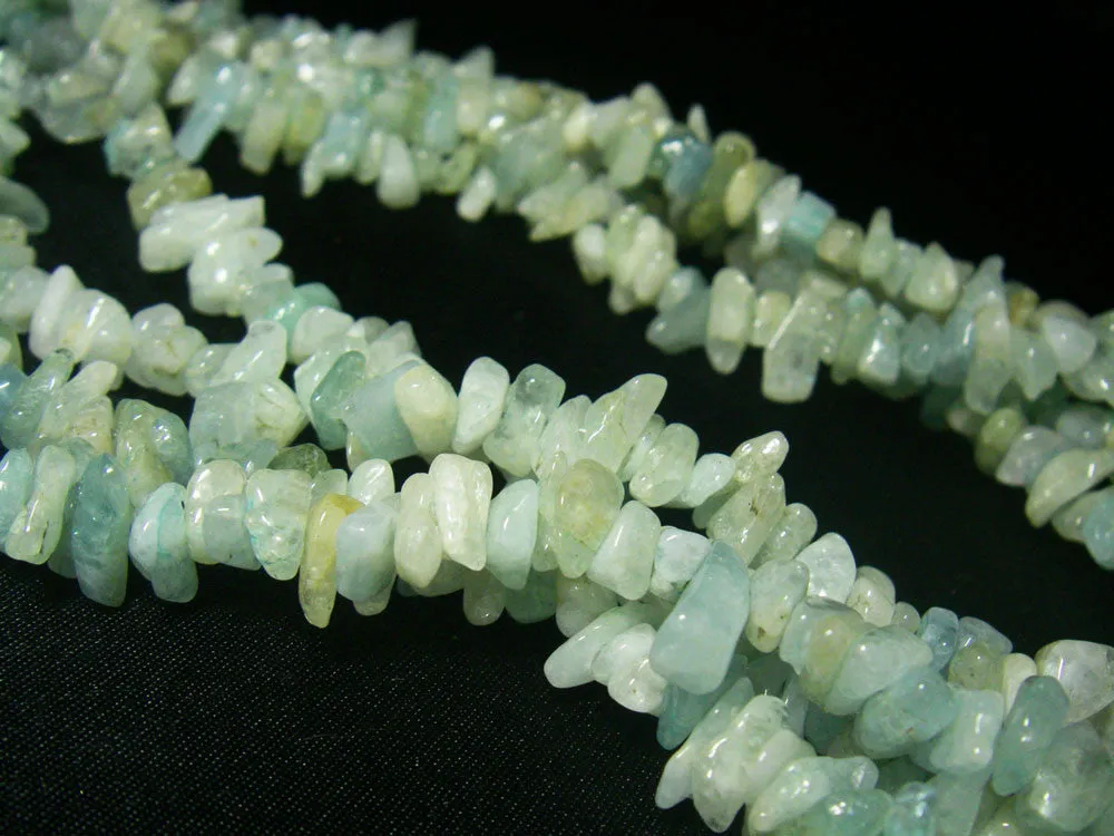 Luxurious Aquamarine, Silver Necklace