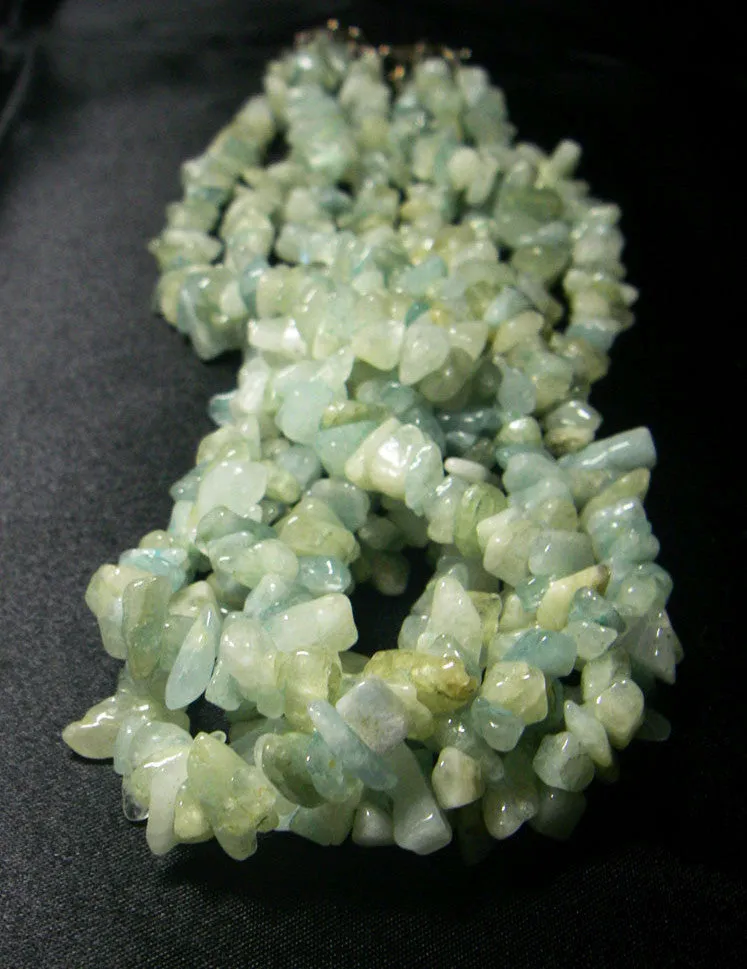 Luxurious Aquamarine, Silver Necklace