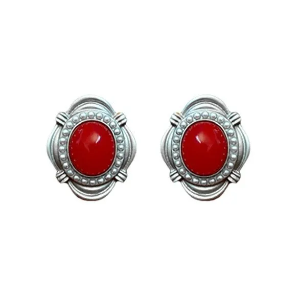 Luxurious Ellipse Geometric Artificial Pearl Electroplating Earrings