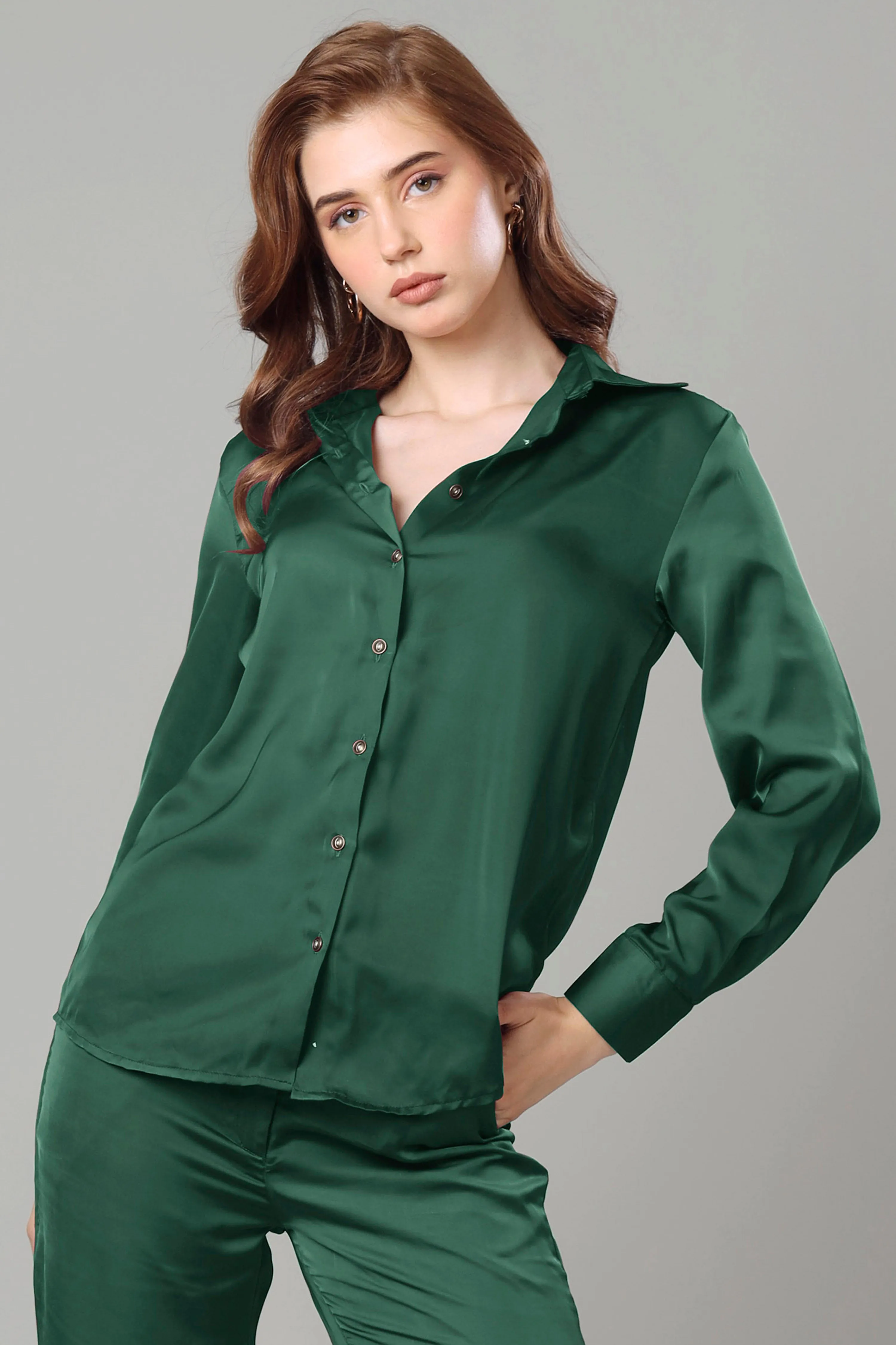 Luxurious Green Shirt For Women