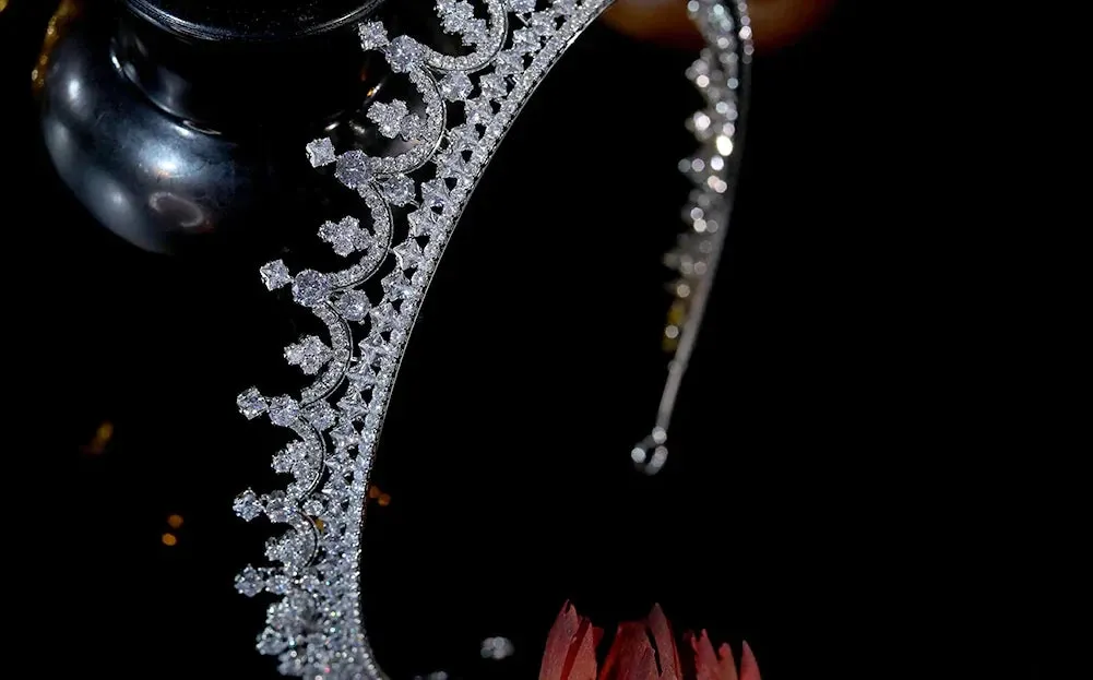 Luxurious Handmade Wedding Crown - Mary