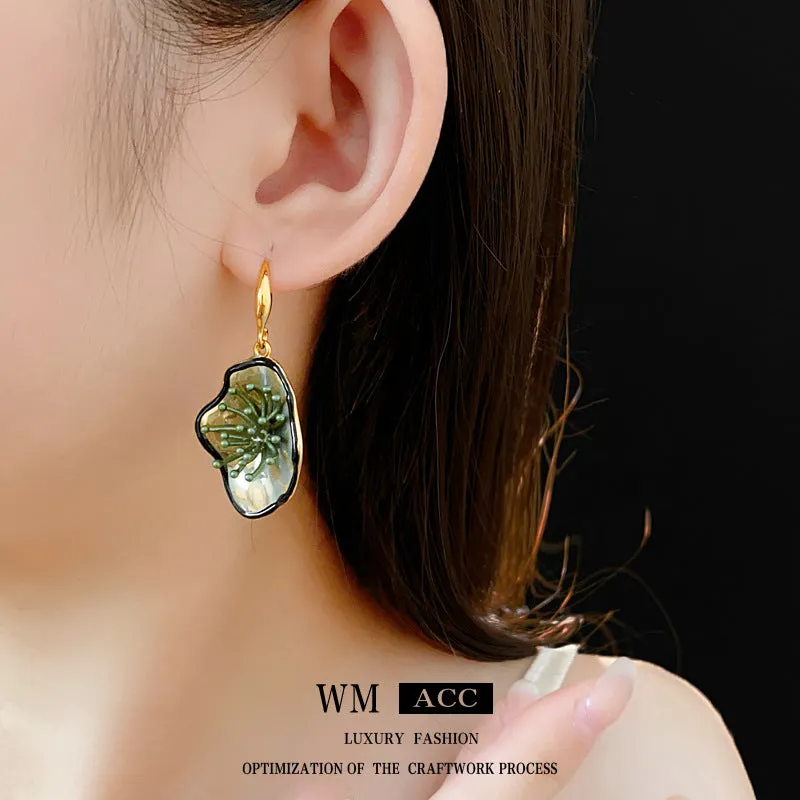 Luxurious Irregular Geometric Crown Copper Electroplating Earrings