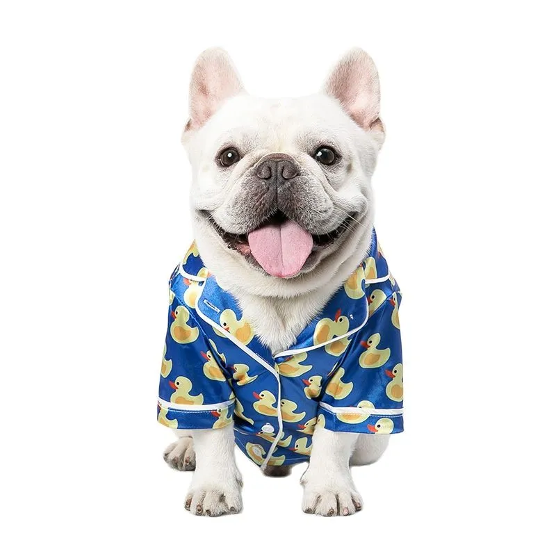 Luxurious Satin Rubber Duck Dog PJs