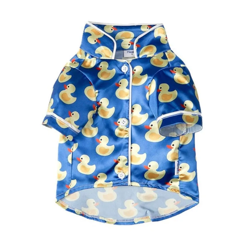 Luxurious Satin Rubber Duck Dog PJs