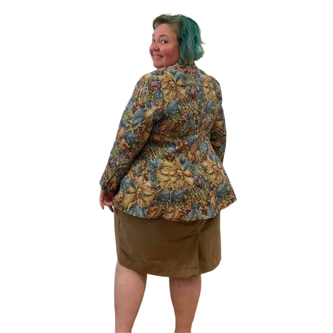 Luxurious Vintage Velvet Mini Skirt | Plus size Skirt