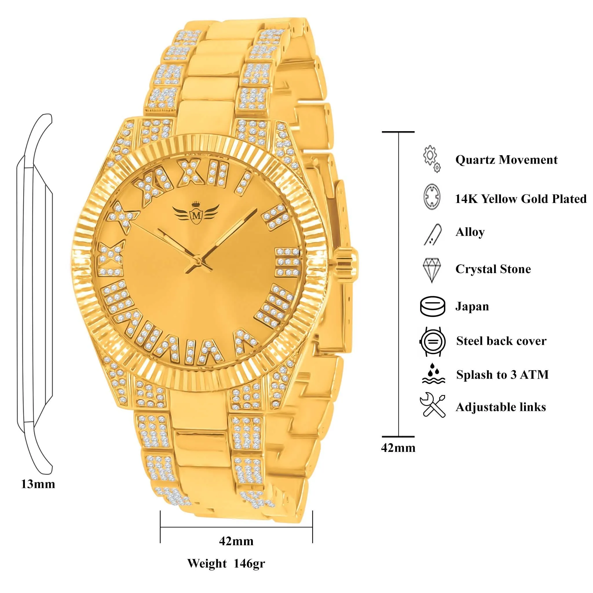 LUXURIOUS WATCH AND BRACELET COMBO