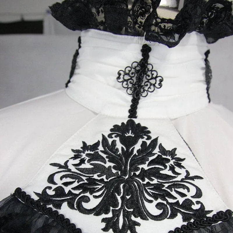 Men's Goth Dress Shirt With Ornamental Jabot