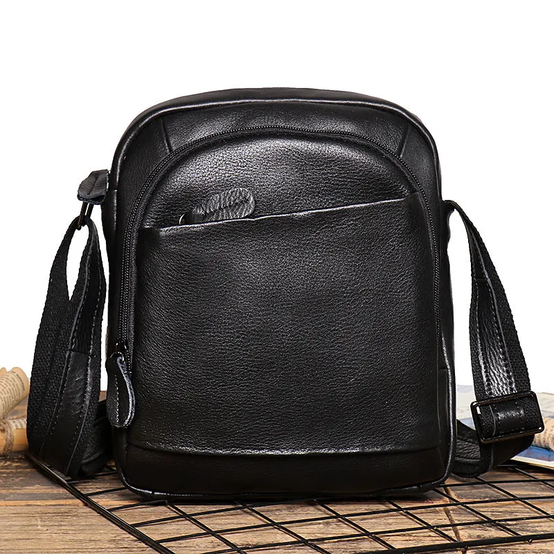 Men's Leather Messenger Bag For Large Ipad