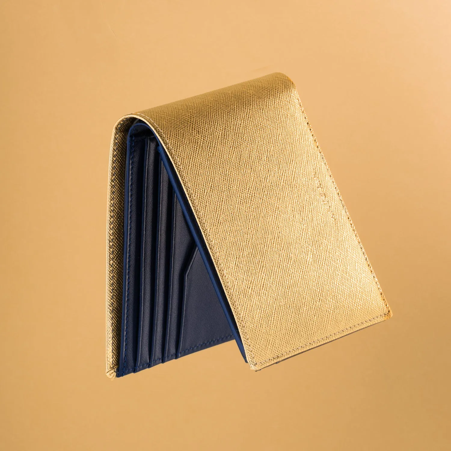 Men's Wallet 4cc with Coin Case ANTORINI No Limits, Gold & Blue, Limited-edition, Pre-order