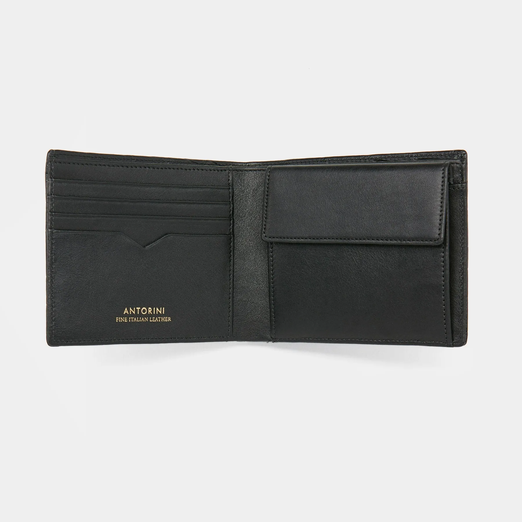 Men's Wallet ANTORINI Excellence in Black Genuine Crocodile Leather