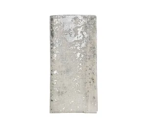 Metafoil Napkin in White & Silver Set of 4 by Kim Seybert